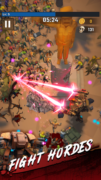 Biters & Bullets: Survivor RPG - Gameplay image of android game