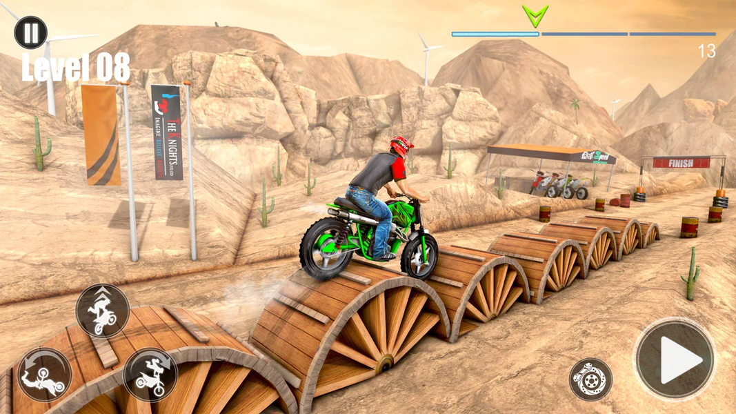 Animal Bike Stunt Racing Games - Gameplay image of android game