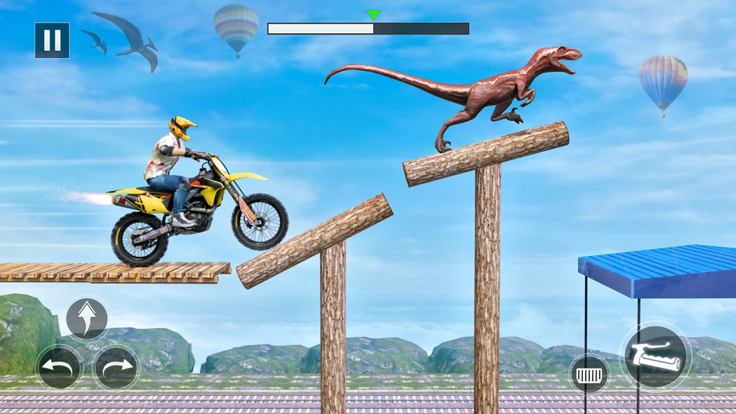 Animal Bike Stunt Racing Games - Gameplay image of android game