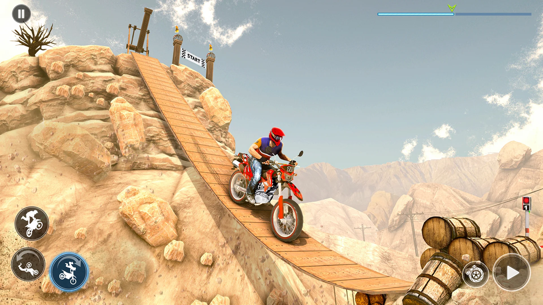 Animal Bike Stunt Racing Games - Gameplay image of android game