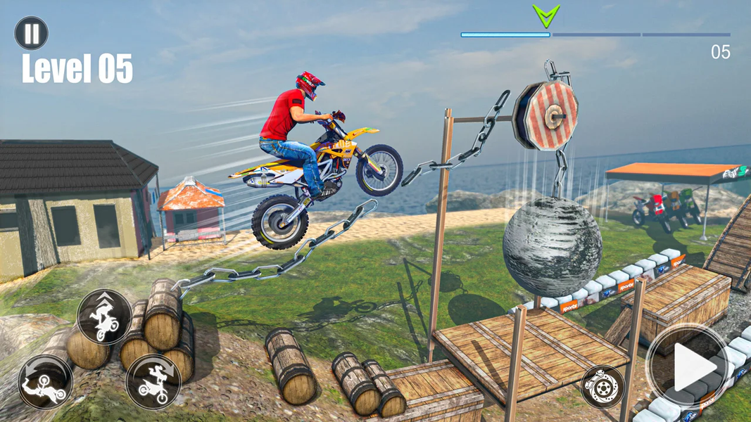 Animal Bike Stunt Racing Games - Gameplay image of android game