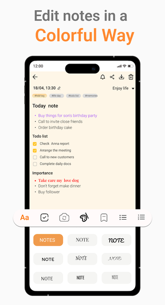 Notes: Color Notebook, Notepad - عکس برنامه موبایلی اندروید