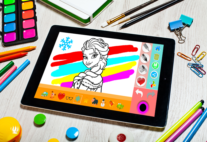 ICE Princess Coloring Game. - عکس بازی موبایلی اندروید