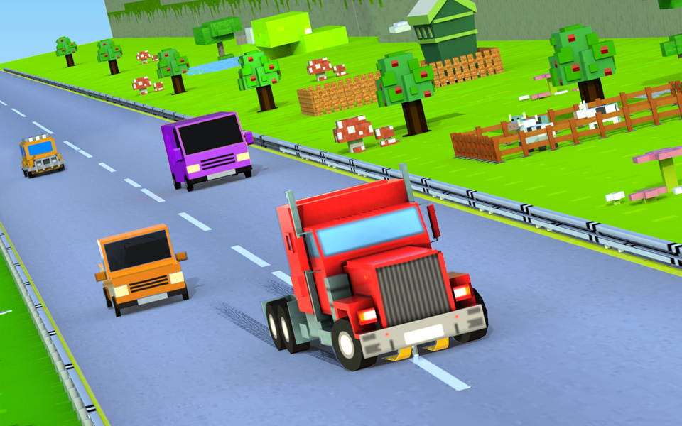 Blocky Cars Racing Master 3d - Gameplay image of android game