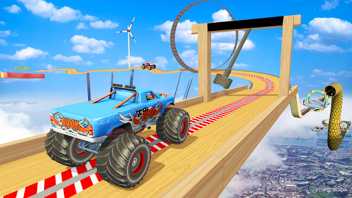 Monster Truck Impossible Tracks Racing- Stunt Game - Gameplay image of android game