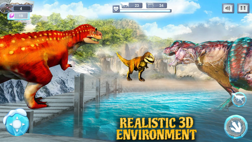 Dino Hunting Wild Animal Game - Gameplay image of android game