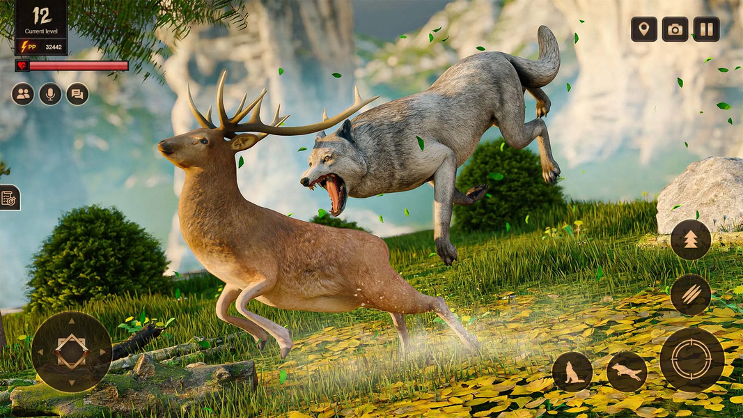 Wolf Simulator Animal Games - Gameplay image of android game