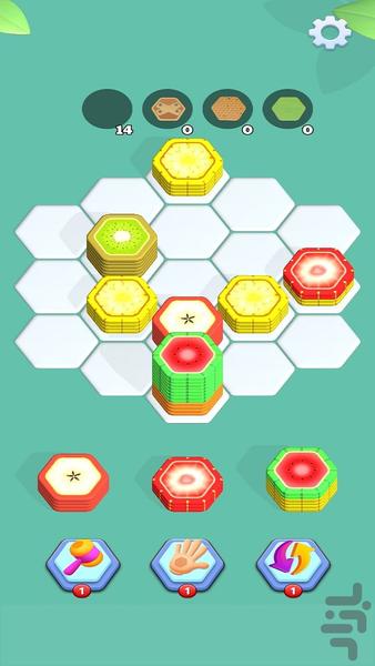 Fruity Hexa Merge &amp; Sort - Gameplay image of android game