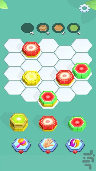 Fruity Hexa Merge &amp; Sort - Gameplay image of android game