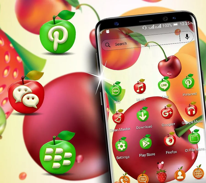 Fruit Launcher Theme - Image screenshot of android app