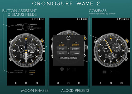 Cronosurf Wave watch - Image screenshot of android app