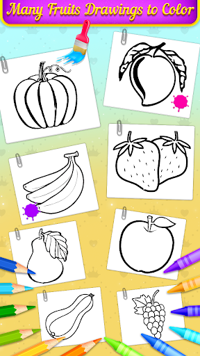 Fruits Coloring Book & Drawing - Image screenshot of android app