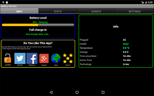 Battery Monitor Widget - Image screenshot of android app