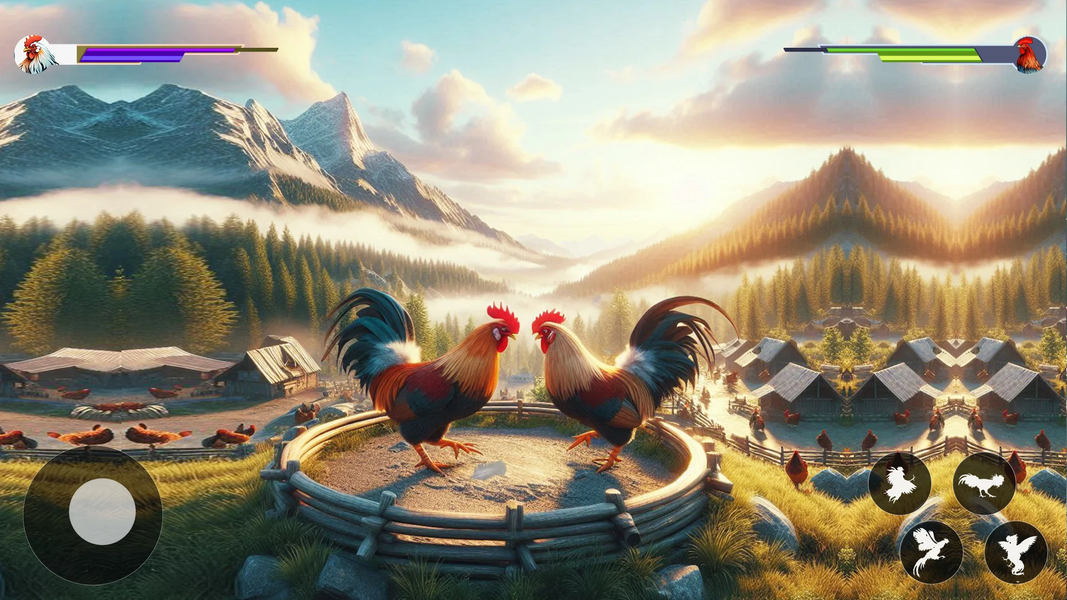 Rooster Fighting Kung Fu Games - Gameplay image of android game