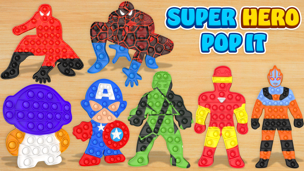 pop it 3D : Superhero Fidget - Gameplay image of android game