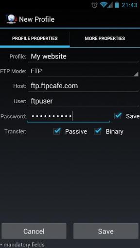 FtpCafe FTP Client - Image screenshot of android app