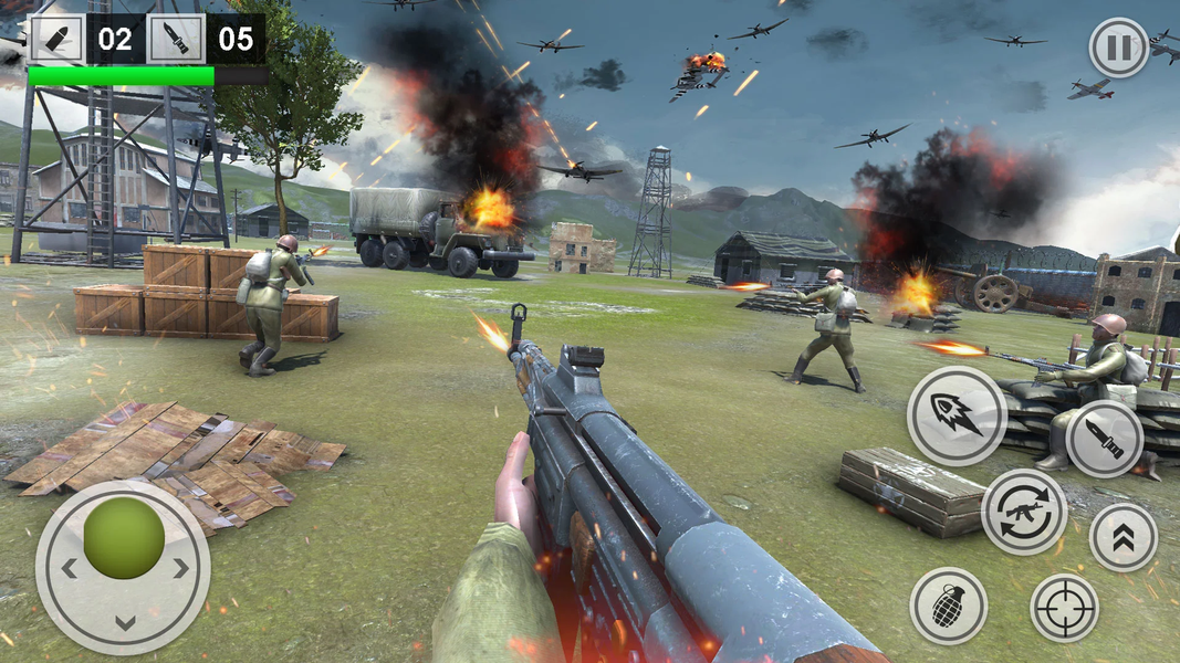 World War 2 fps shooting - Gameplay image of android game