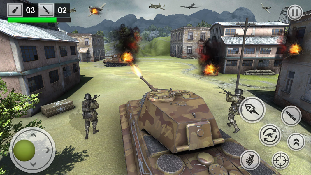World War 2 fps shooting - Gameplay image of android game