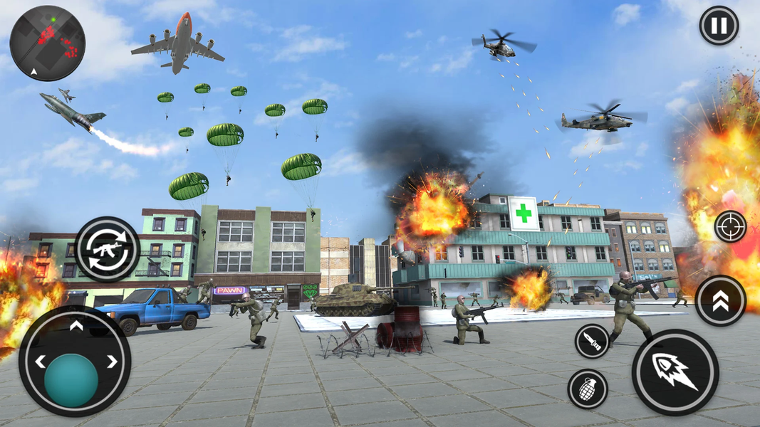 US Army Games: Fight WW2 Games - Gameplay image of android game