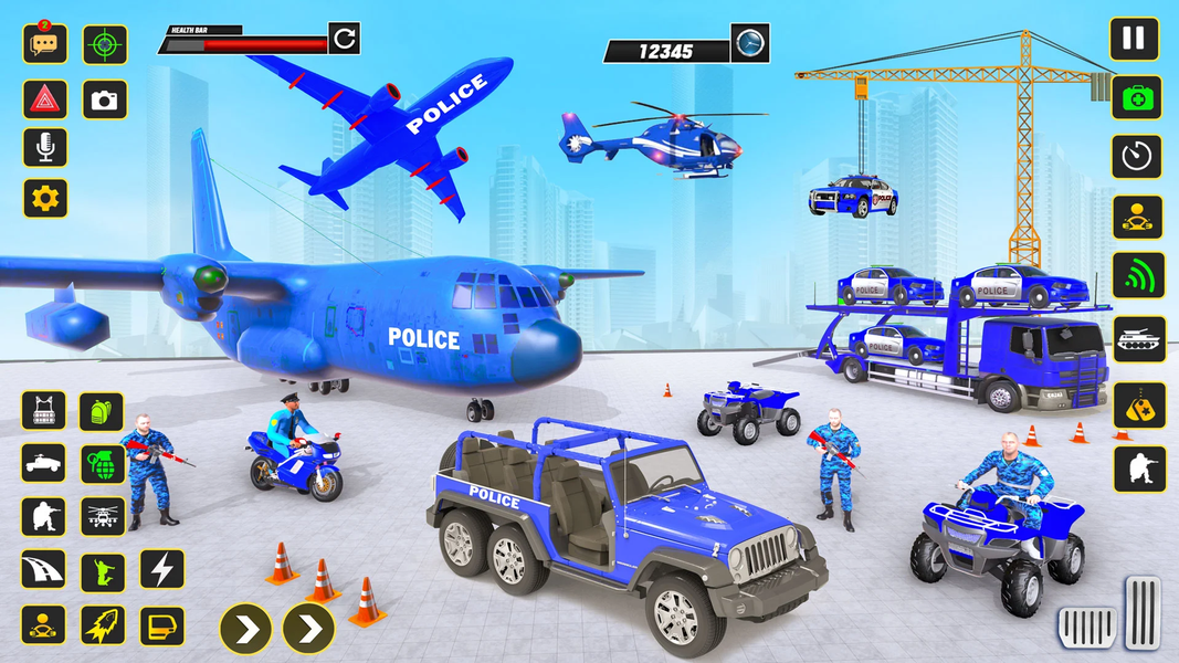 Police Car transporter Game 3D - Gameplay image of android game