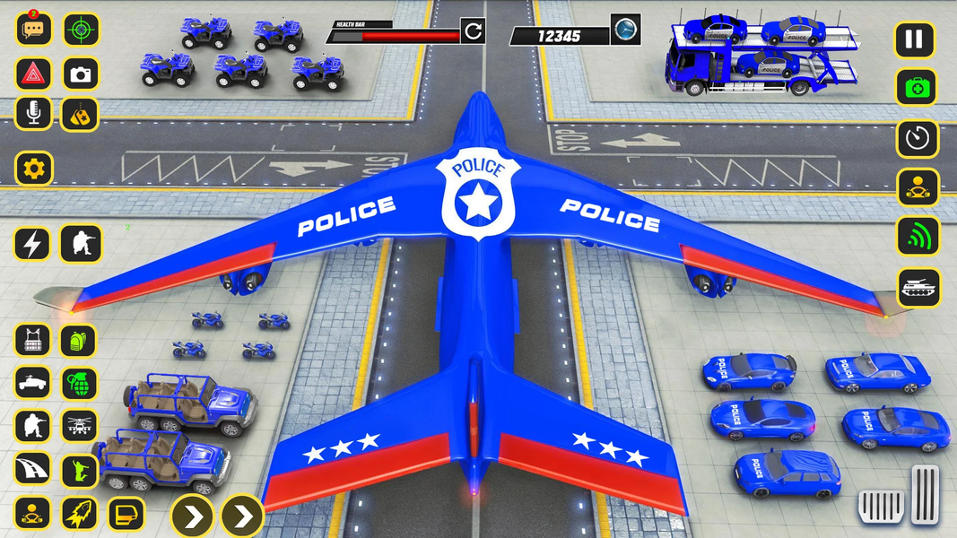 Police Car transporter Game 3D - Gameplay image of android game