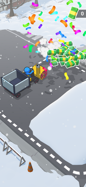 Snow shovelers - simulation - Gameplay image of android game