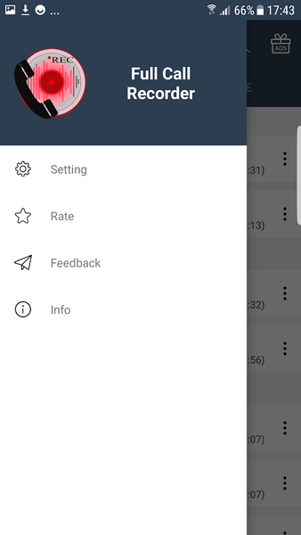 Full call recorder Automatic - Both Side recording - Image screenshot of android app