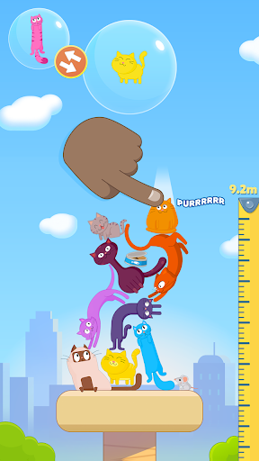 Cat Stack - Gameplay image of android game