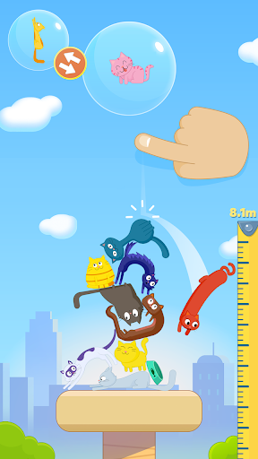 Cat Stack - Gameplay image of android game