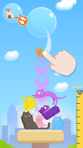 Cat Stack - Gameplay image of android game