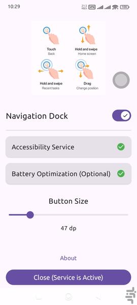 Navigation Dock - Image screenshot of android app