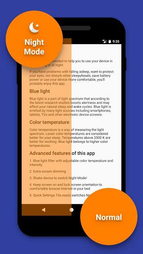 Night Mode - Blue Light Filter - عکس برنامه موبایلی اندروید