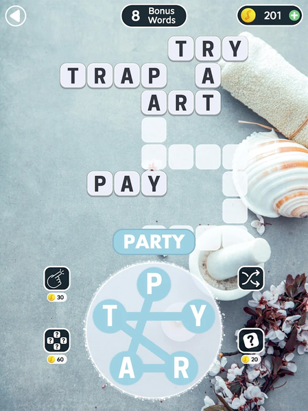 Word Swipe Crossword Puzzle - Gameplay image of android game