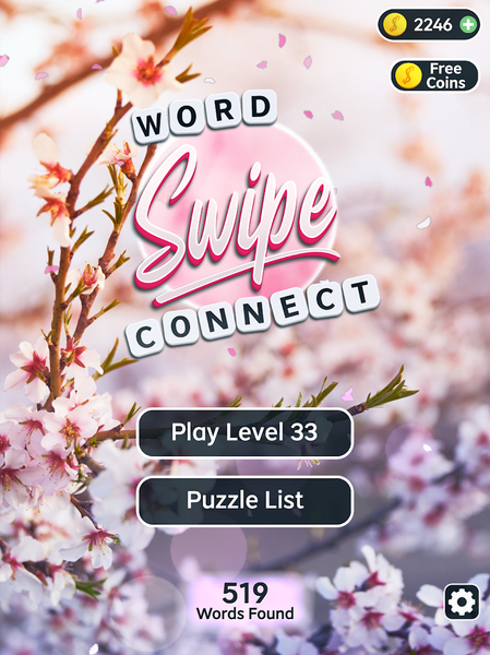 Word Swipe Crossword Puzzle - Gameplay image of android game
