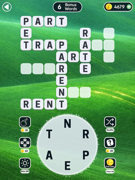 Word Swipe Crossword Puzzle - Gameplay image of android game