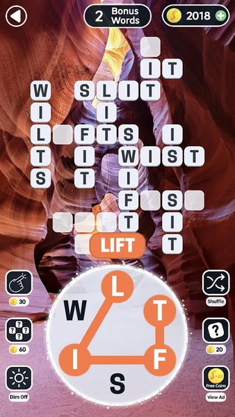 Word Swipe Crossword Puzzle - Gameplay image of android game