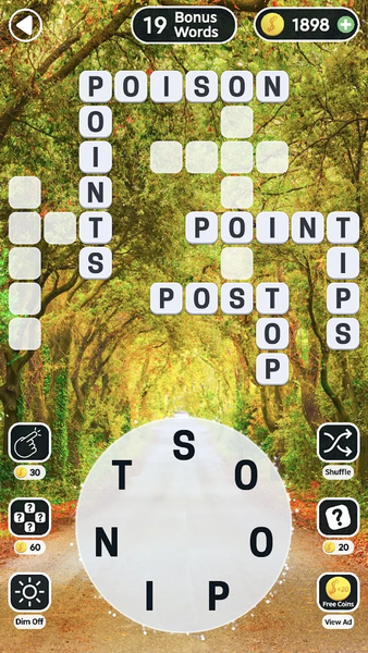 Word Swipe Crossword Puzzle - Gameplay image of android game