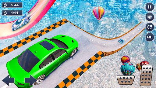 Mega Ramp Car Stunts Crazy Car - Gameplay image of android game