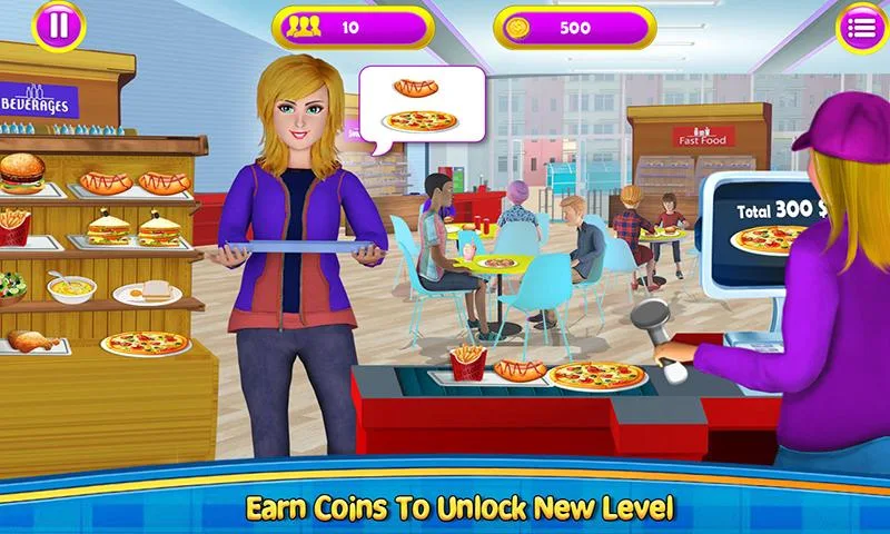 High School Cafe Cashier Games - Gameplay image of android game