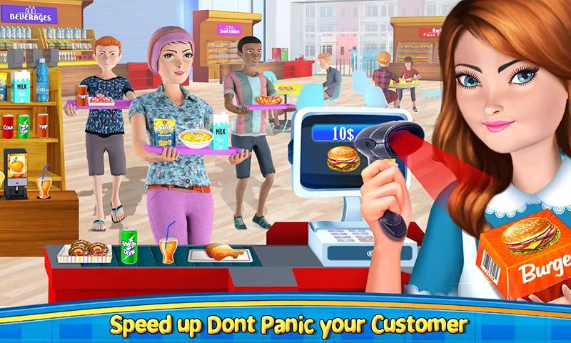 High School Cafe Cashier Games - Gameplay image of android game