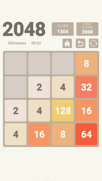 2048 Fun - Number Puzzle Games - Gameplay image of android game