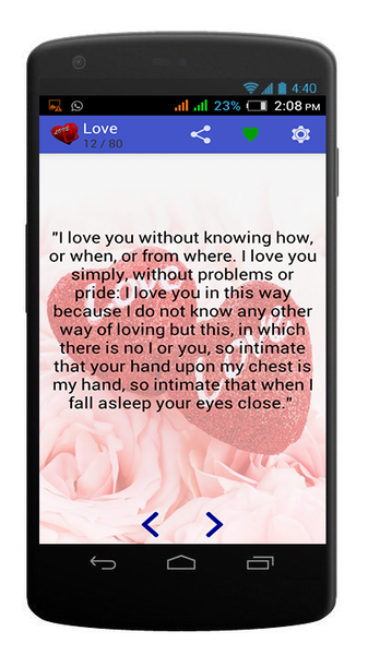 Love Quotes - Image screenshot of android app