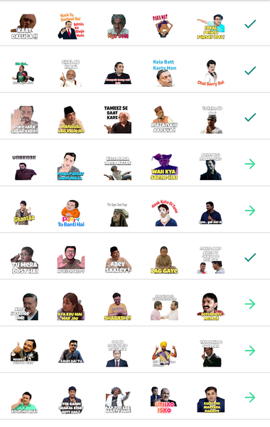 Hindi Funny Stickers WASticker - Image screenshot of android app