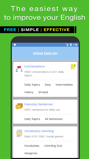 Speak English Fluently - عکس برنامه موبایلی اندروید
