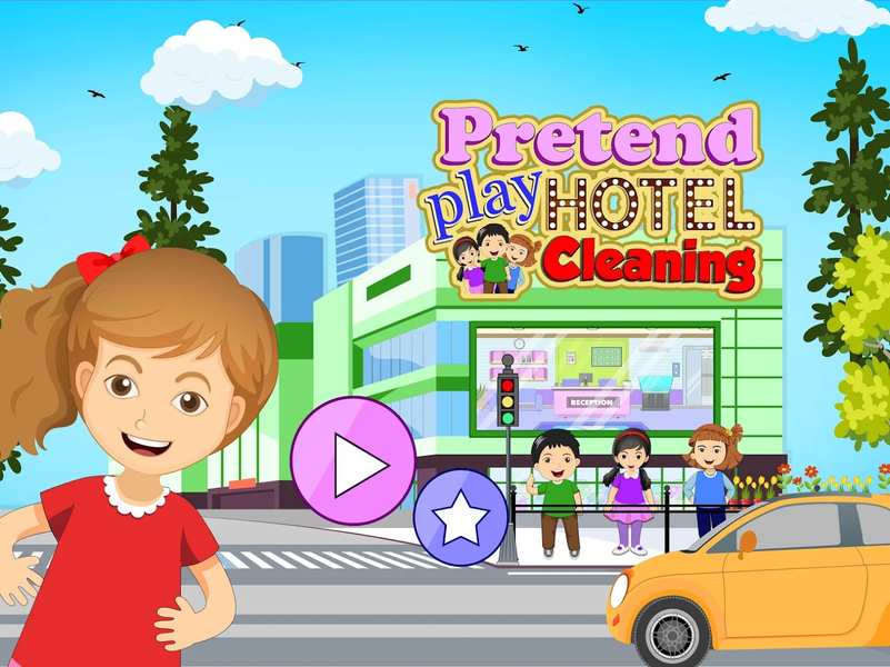 Pretend Play Hotel Cleaning: D - Gameplay image of android game