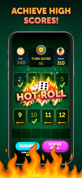 Hot Rolls Dice Strategy Game - عکس بازی موبایلی اندروید