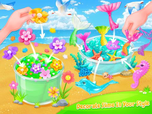 Fluffy Trendy Slime - Mermaid & Flower Slime Fun - Gameplay image of android game