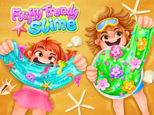 Fluffy Trendy Slime - Mermaid & Flower Slime Fun - Gameplay image of android game