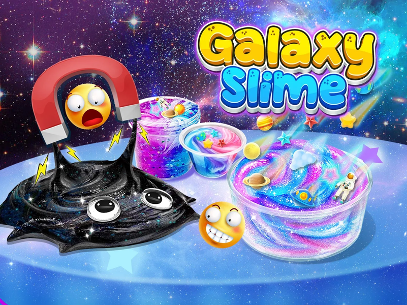 Galaxy Slime - Fluffy Glitter - Gameplay image of android game