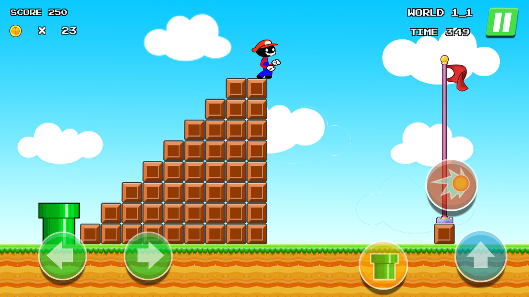 Red Super Stickman Go - Gameplay image of android game